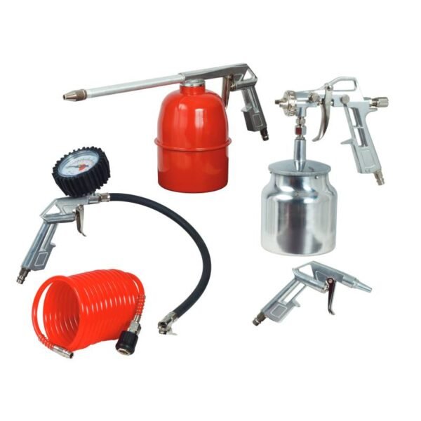 Ryobi 5 Pce Spray Gun Kit (Suction Powered Gun)-RSG-5001