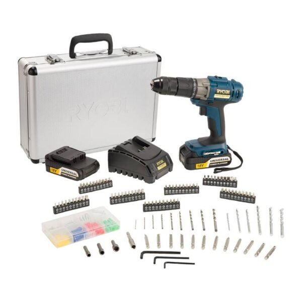 Ryobi 18V Cordless Impact Driver Drill Kit (XLD-1860K)