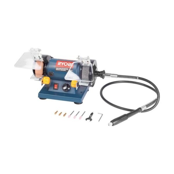 Ryobi 120W Bench Grinder – Multi Purpose with Flexible Shaft (BG-120)