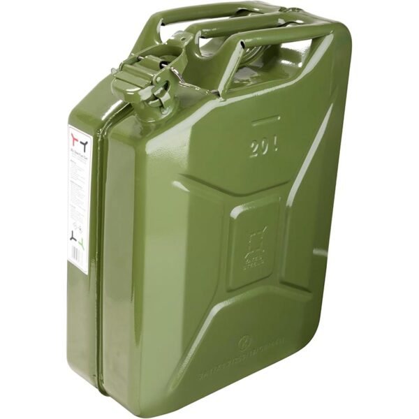 Ryobi 20L Steel Petrol/Fuel Jerrycan with S/Pin – Olive Green (JC-20LG)