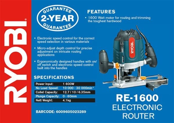 Ryobi 1600W Router (RE-1600)