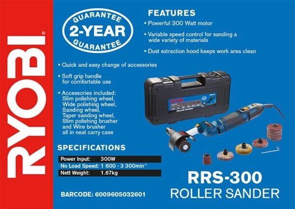 Ryobi 300W Roller Sander with Accessory Kit (RRS-300)