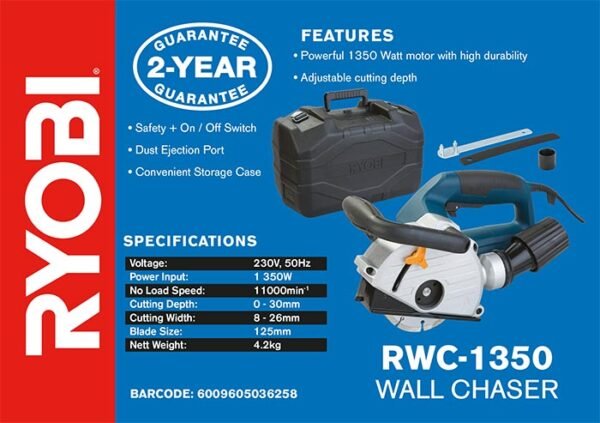 Ryobi 1350W 125mm Wall Chaser (RWC-1350)